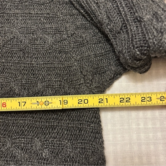 LANE BRYANT 22/24 Long Cardigan Sweater Cable Knit Snowflake Buttons Wool Blend - Picture 4 of 12